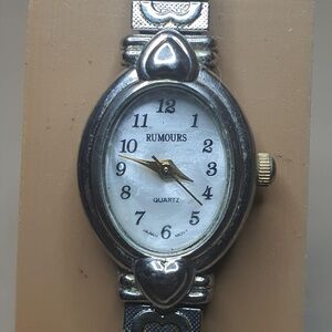 🦋10/$20🦋 Rumours Silver/MOP Stainless Steel Hearts Women's Watch